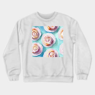 Watercolor cinnamon bun pattern Crewneck Sweatshirt